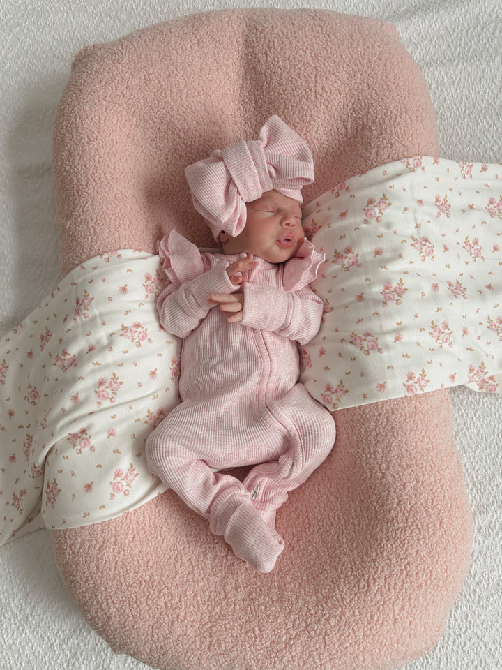 Teddy Bassinet Sheet - Baby Pink