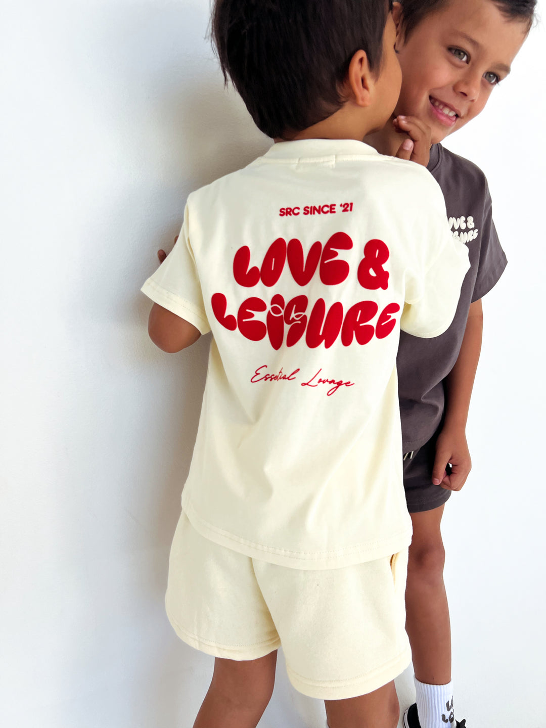 Love & Leisure Kids Oversized Tee - Cherry Cream