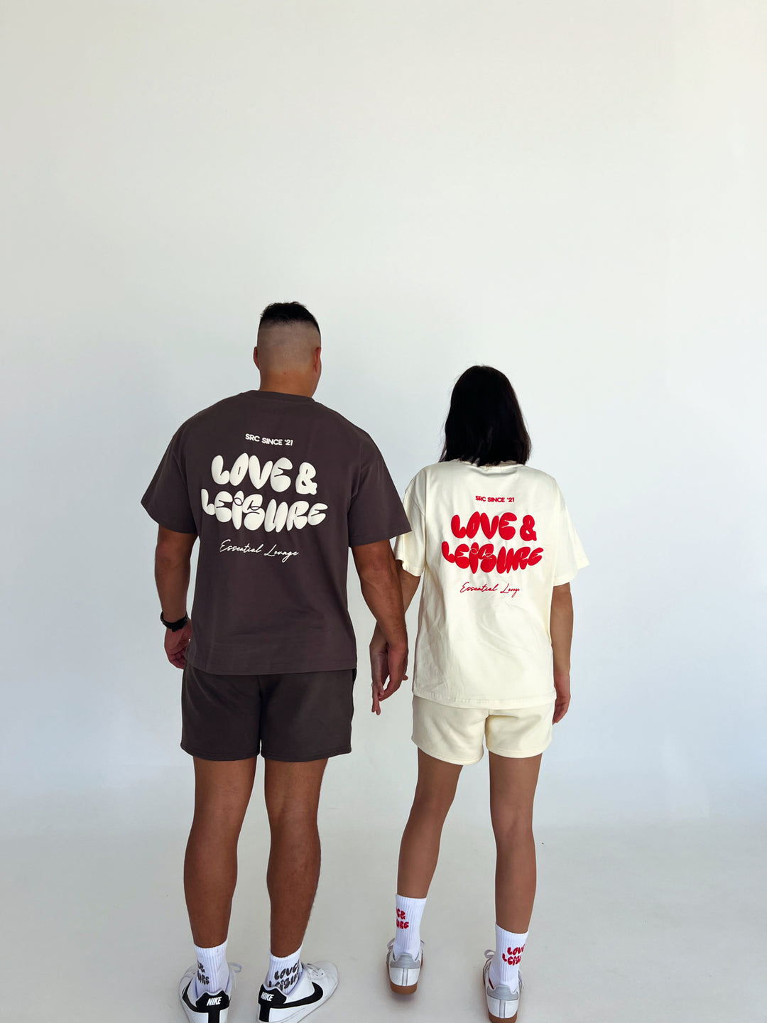 Love & Leisure Adults Oversized Tee - Cherry Cream