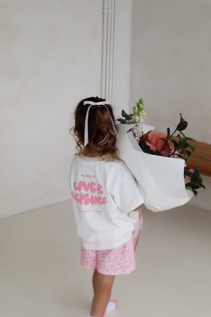 Love & Leisure Kids Oversized Tee - Bon Bon