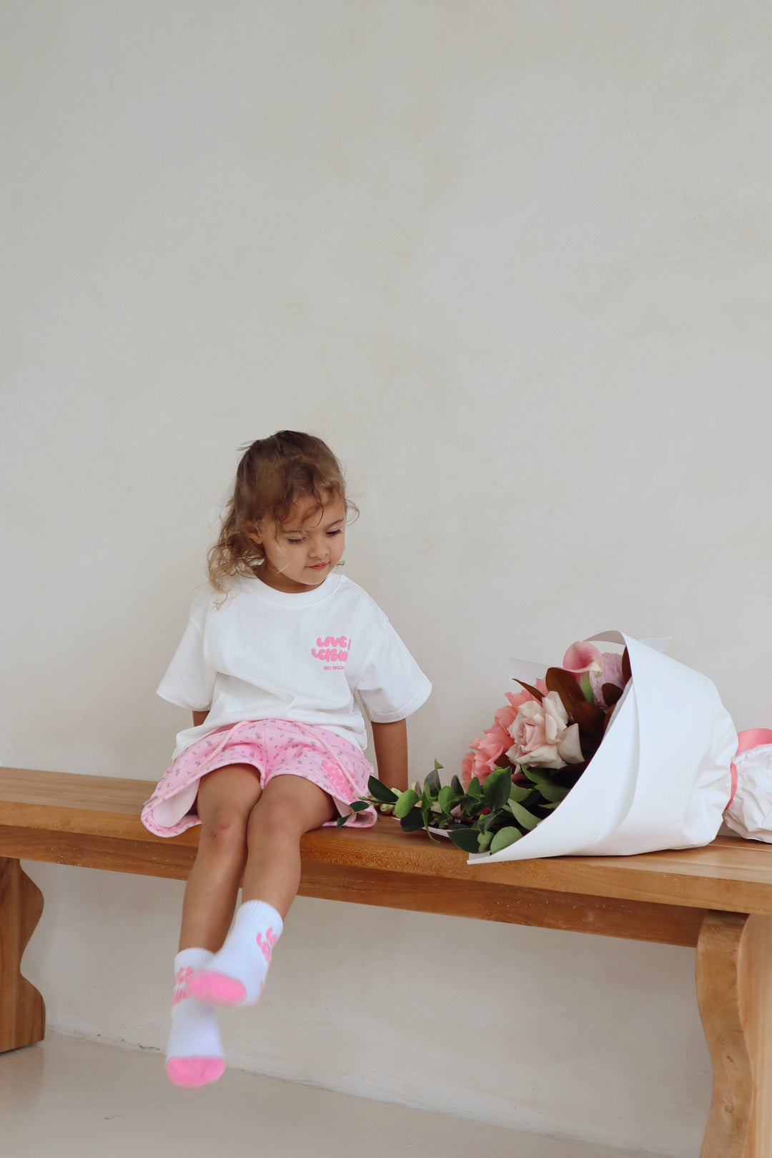 Love & Leisure Kids Oversized Tee - Bon Bon